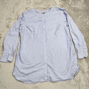 Duluth Trading Wrinklefighter Tunic Womens XL Blue w/ Pockets 3/4 Sleeve Top